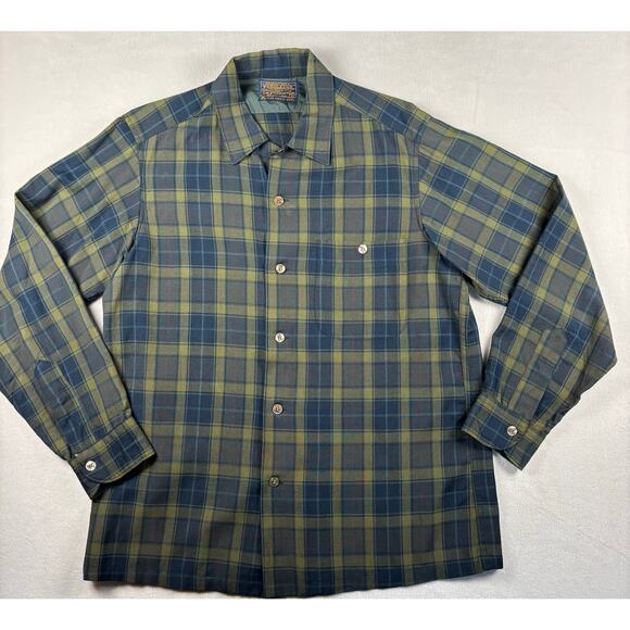 Vintage Pendleton Shirt Men’s Medium Button Up Loop Collar USA - Picture 1 of 10